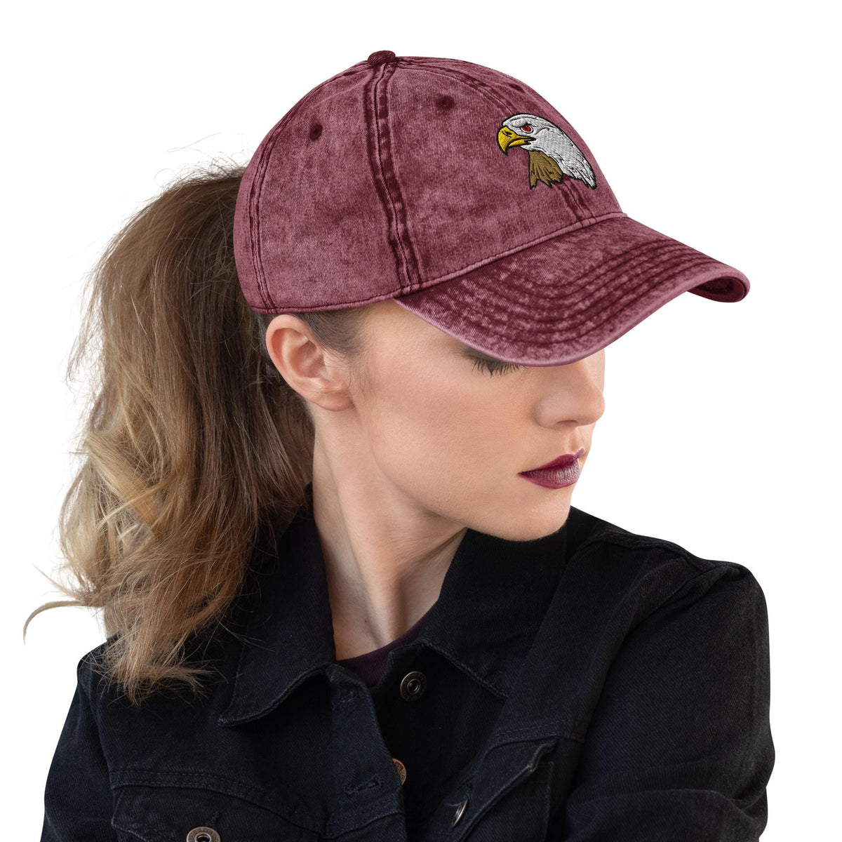 Bald Eagle Vintage Cotton Twill Cap | Americana Inspired Hat | Embroidered Hat | Perfect Gift for Eagle Lovers