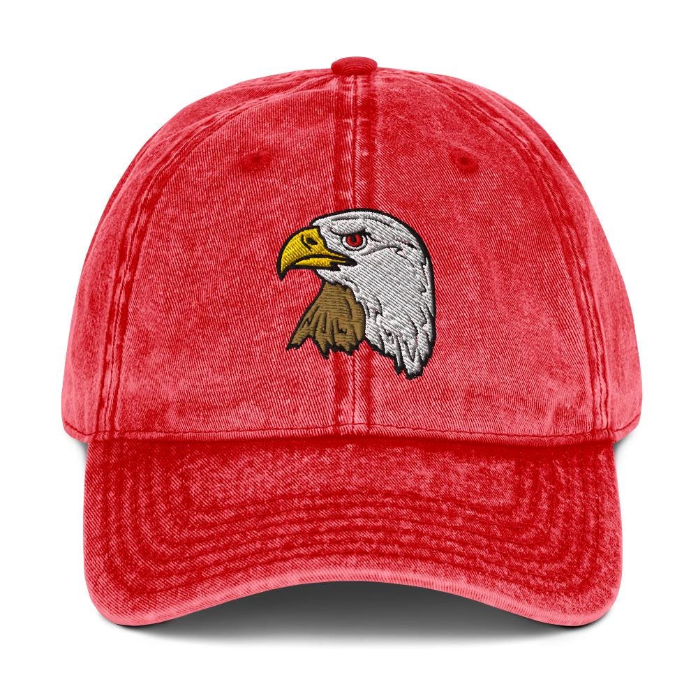 Bald Eagle Vintage Cotton Twill Cap | Americana Inspired Hat | Embroidered Hat | Perfect Gift for Eagle Lovers