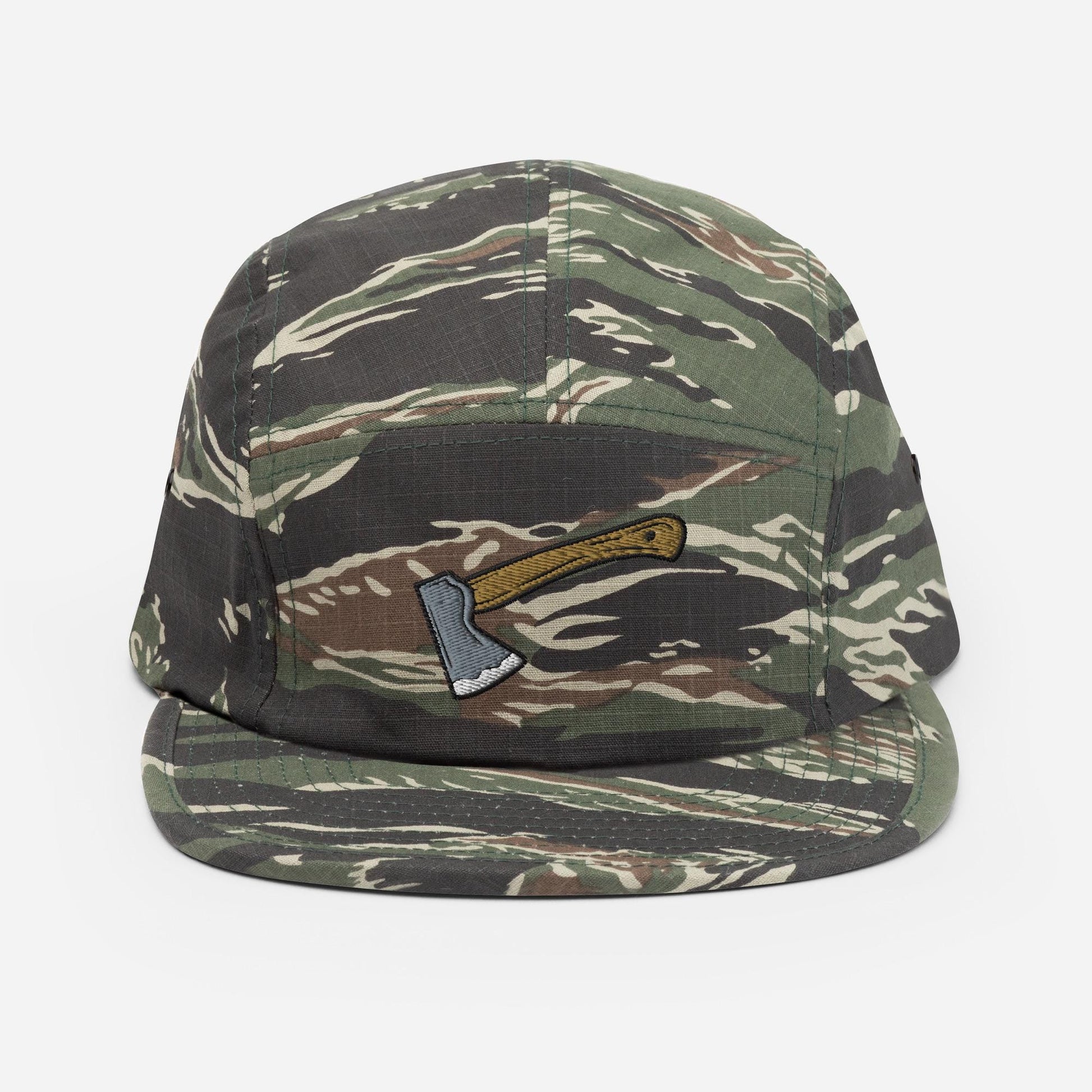 Axe Embroidered Hat | Camp Style Five Panel Cap | Outdoor Adventure Gear | Hiking & Camping Accessories