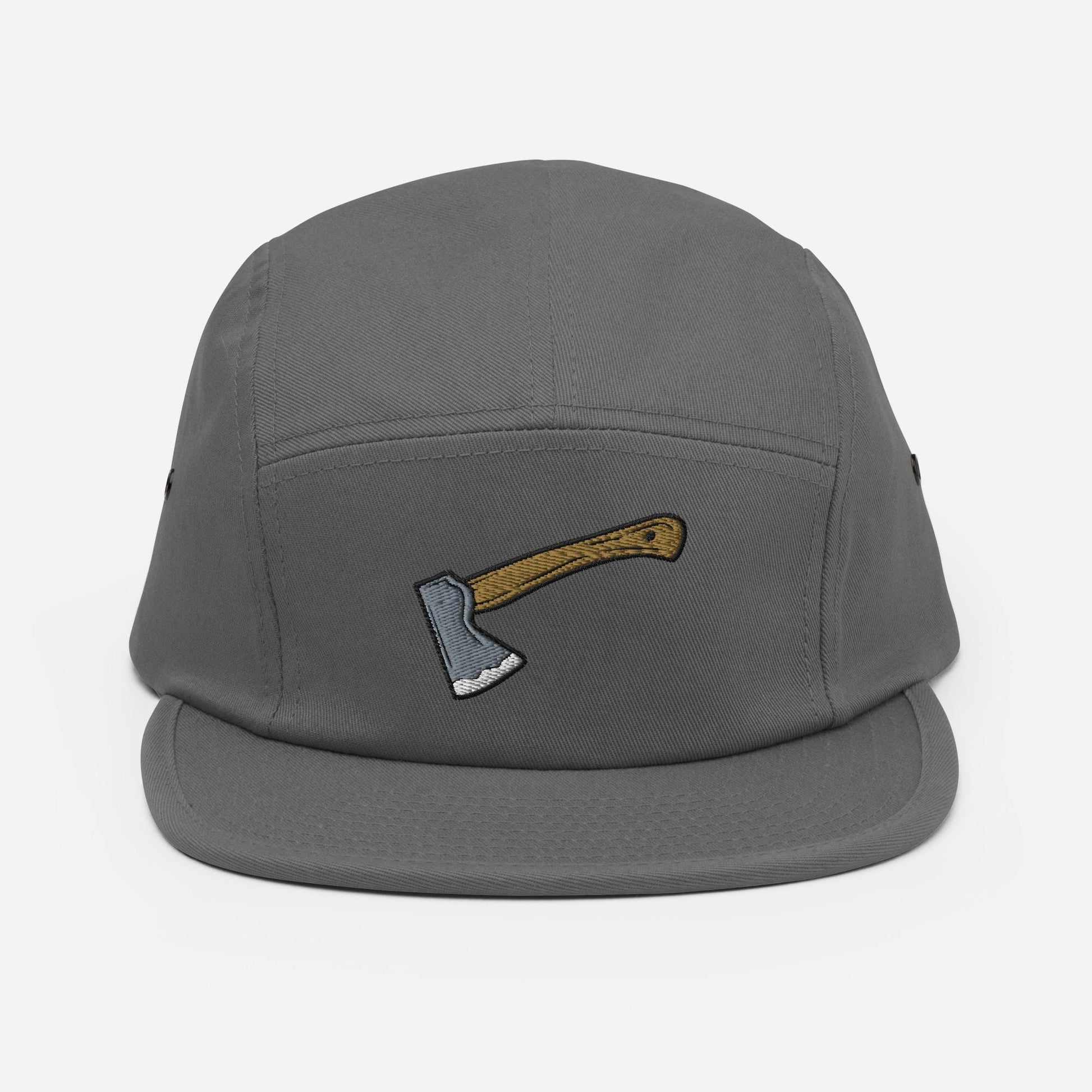 Axe Embroidered Hat | Camp Style Five Panel Cap | Outdoor Adventure Gear | Hiking & Camping Accessories