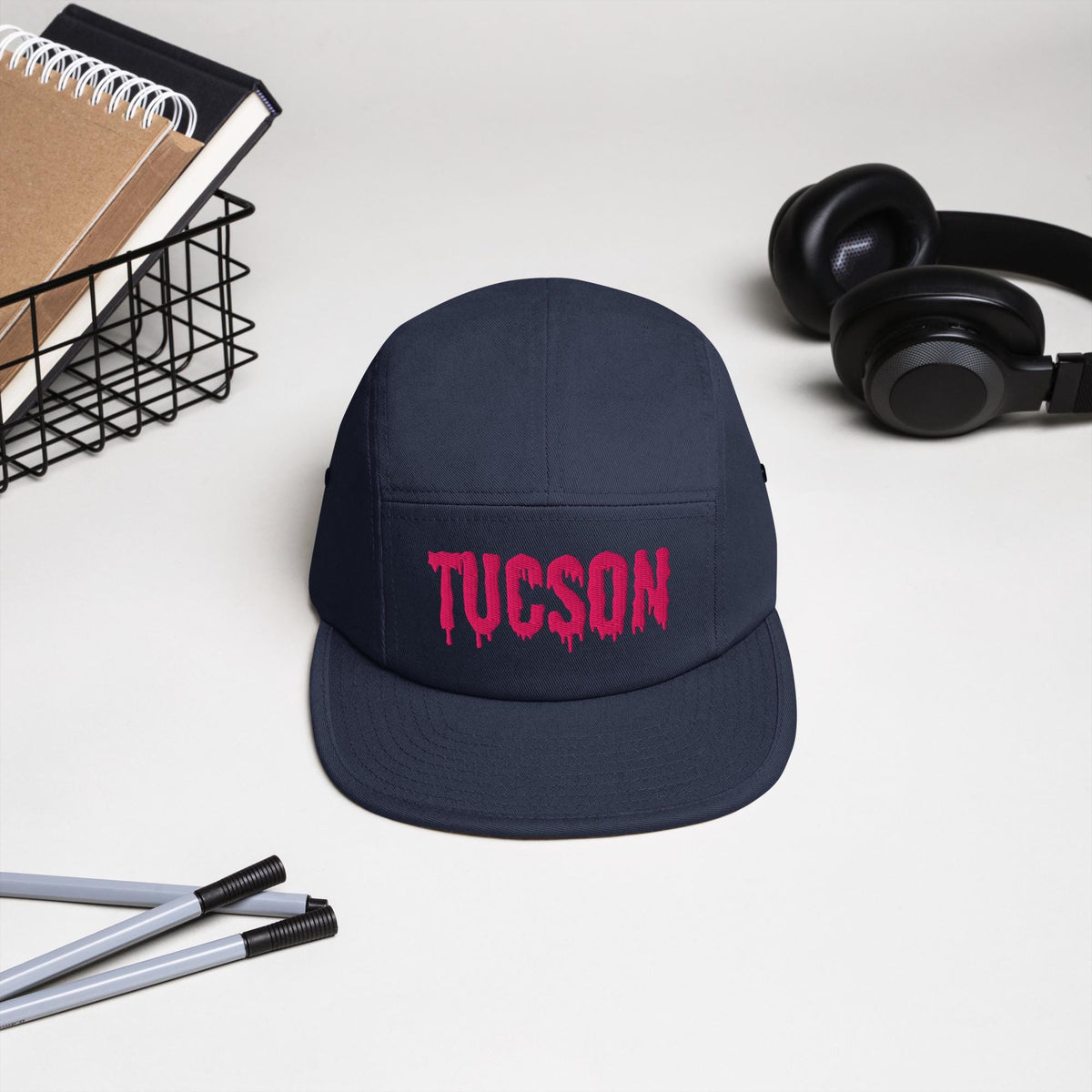 Tucson Drip Five Panel Cap | AZ Embroidered Hat | Local Love Design | Gift For Desert Lovers