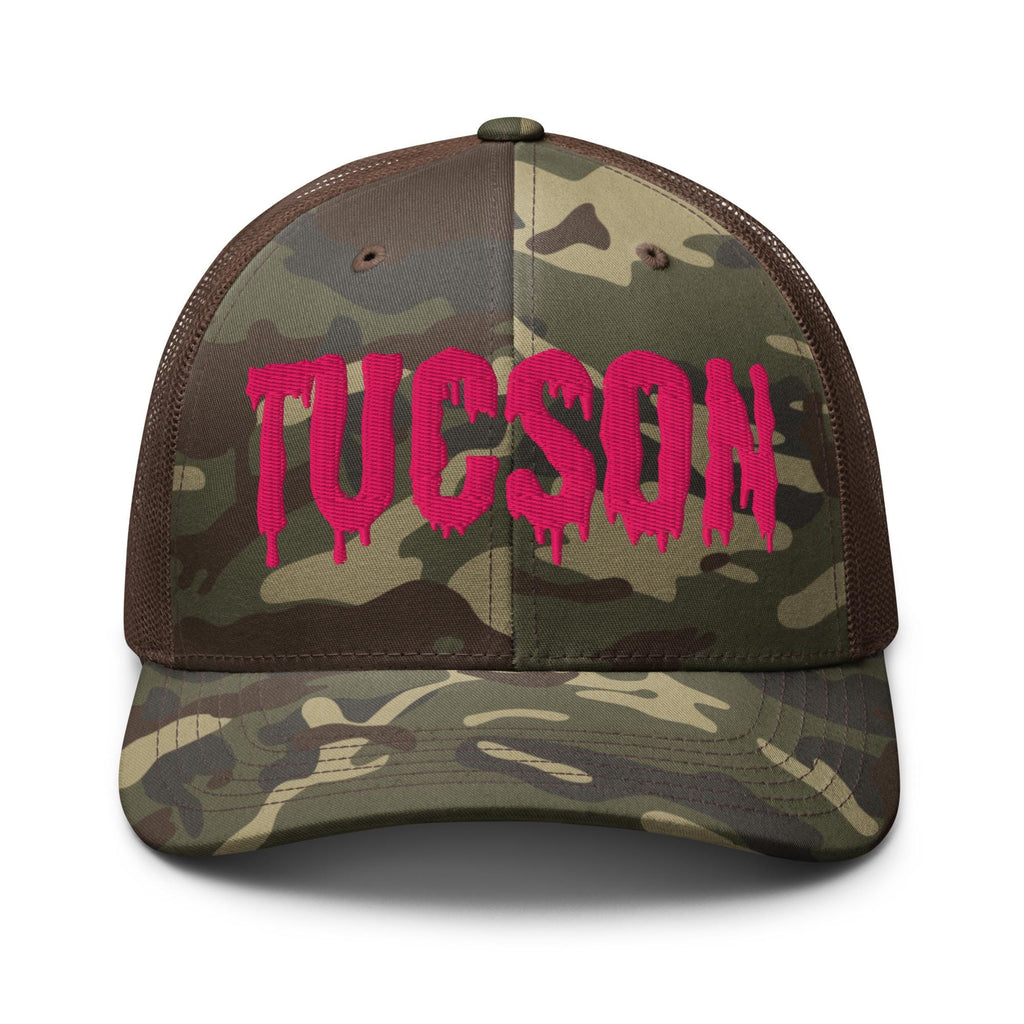 Tucson Drip Camouflage Trucker Hat | AZ Embroidered Cap | Local Tucson Love | Gift For Desert Lovers