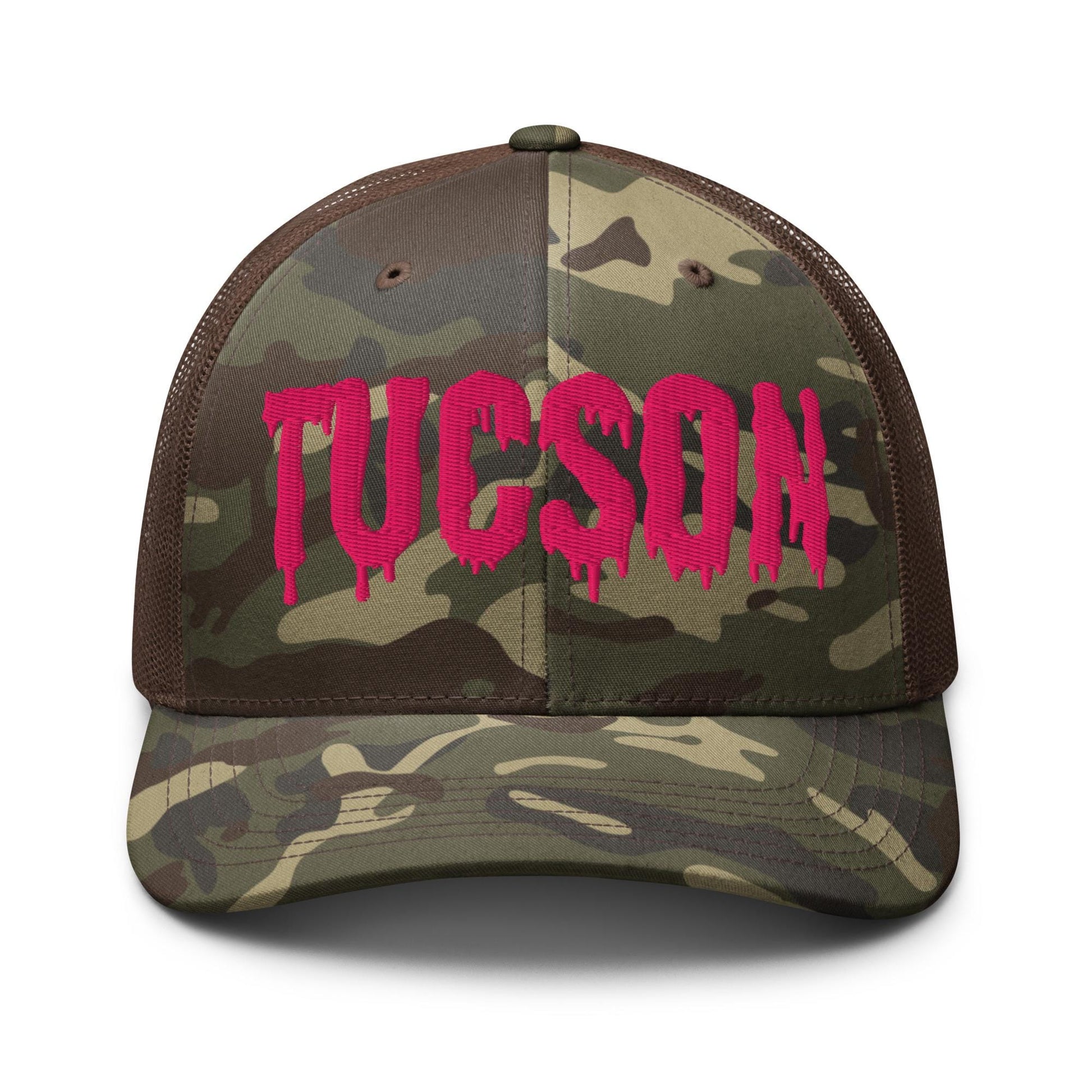 Tucson Drip Camouflage Trucker Hat | AZ Embroidered Cap | Local Tucson Love | Gift For Desert Lovers
