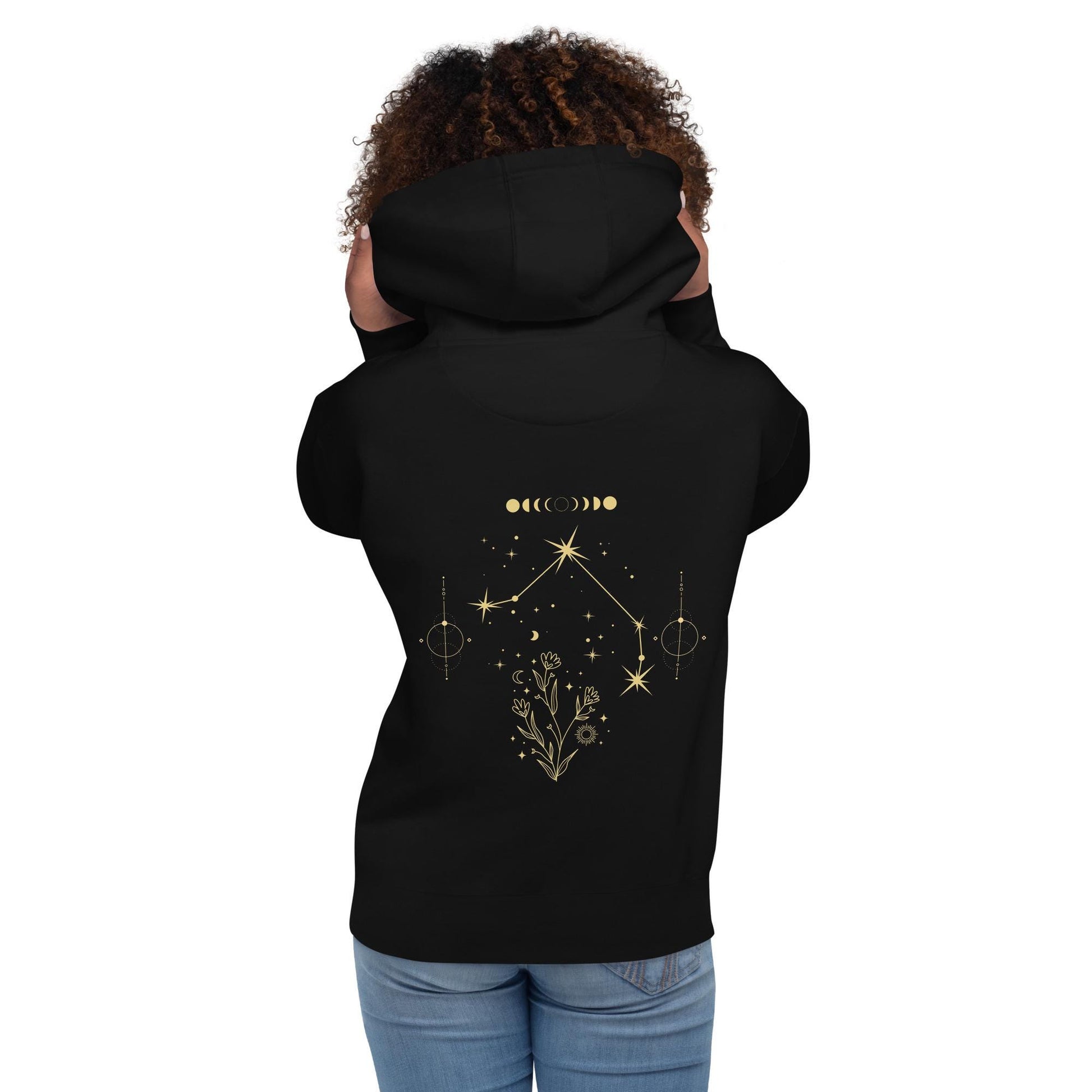Libra Hoodie | Astrology Apparel for Zodiac Lovers, Cozy Clothing & Gifts for Stargazers | Celestial Constellation Unisex Pullover