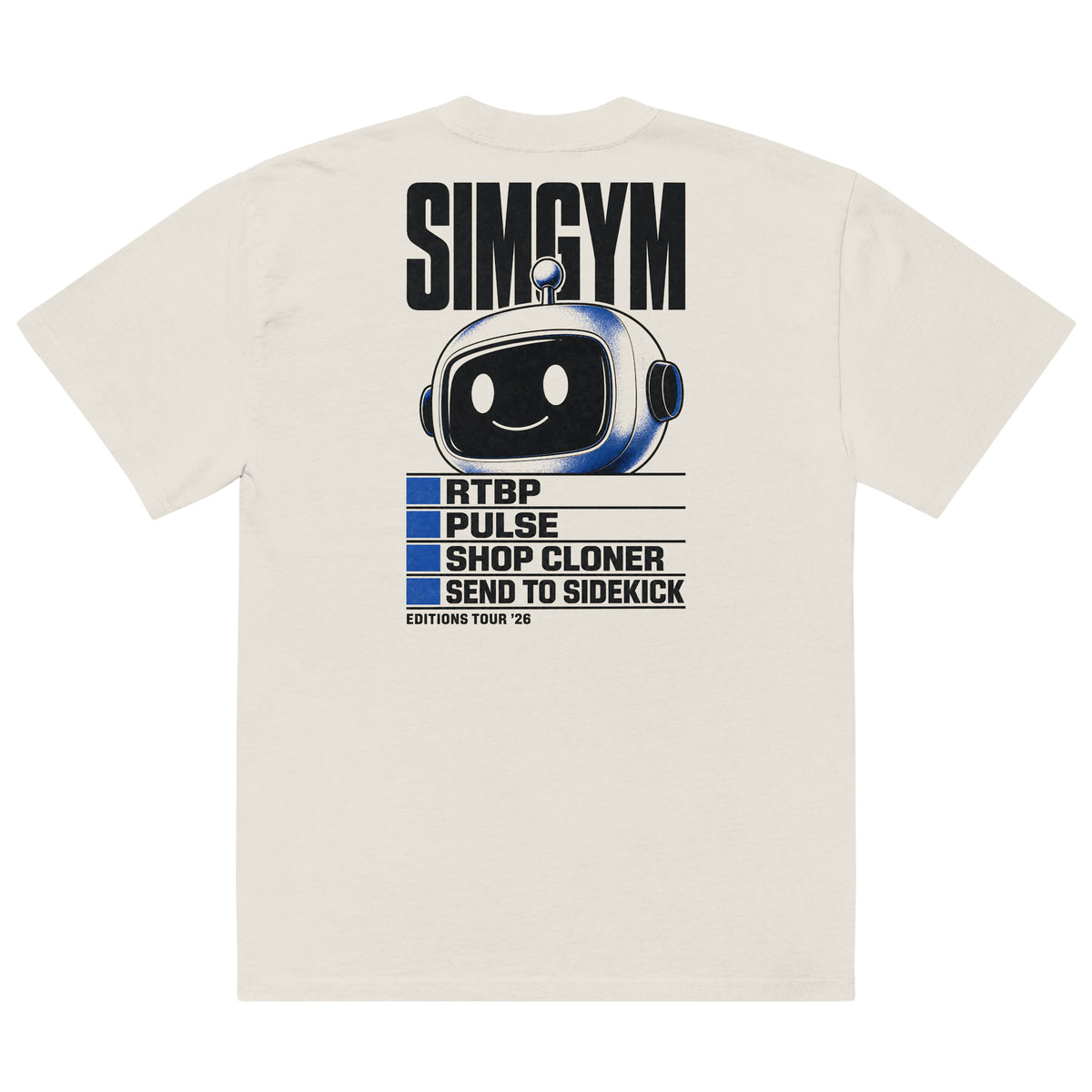 SimGym Feature Manifest T-Shirt in Faded Bone - back view
