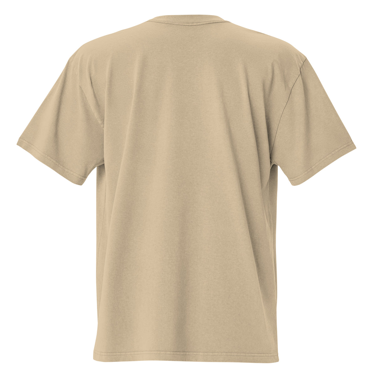 SimGym Heavy Lift T-Shirt in Faded Khaki - back view