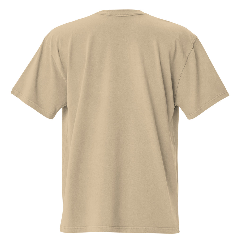 SimGym Motion Diagram T-Shirt in Faded Khaki - back view