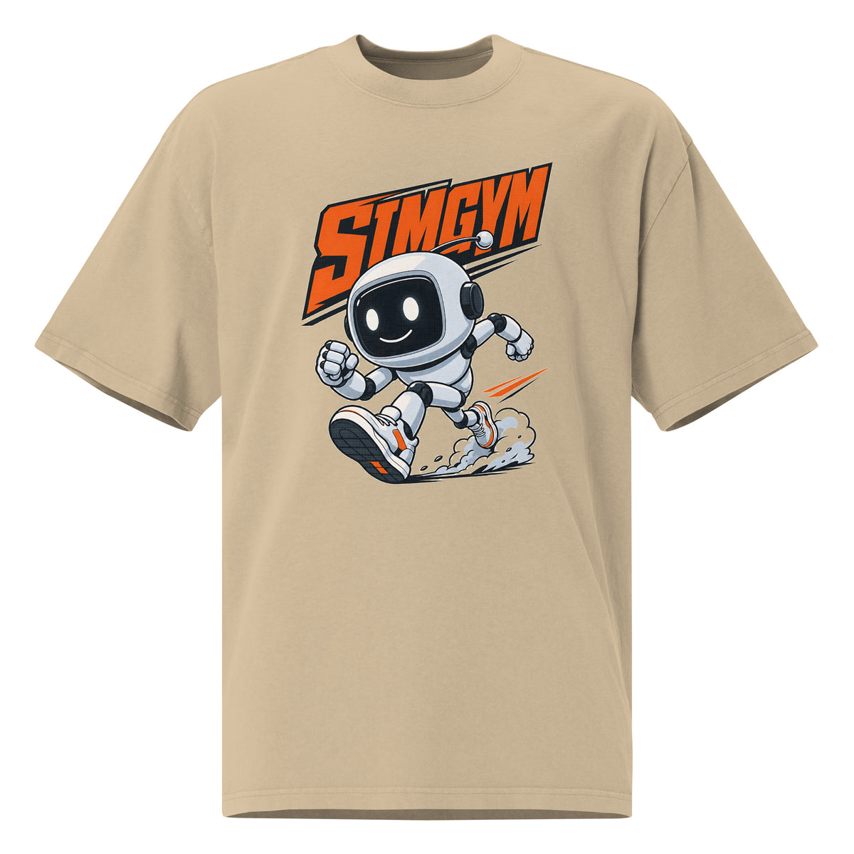 SimGym Sprint T-Shirt in Faded Khaki - front view