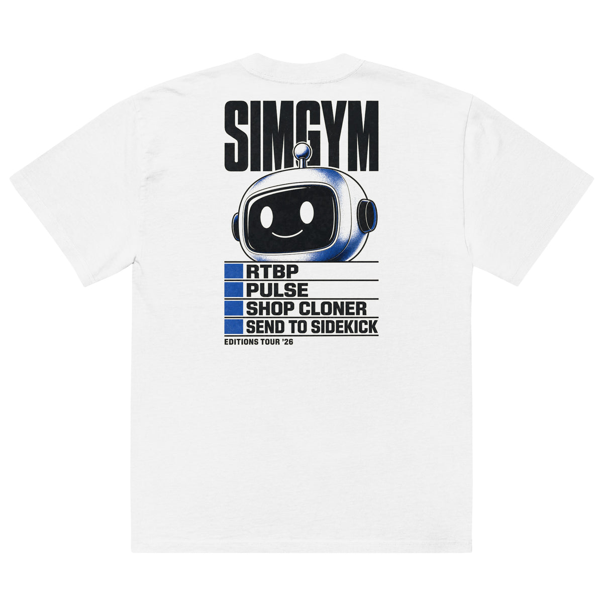 SimGym Feature Manifest T-Shirt in Faded White - back view