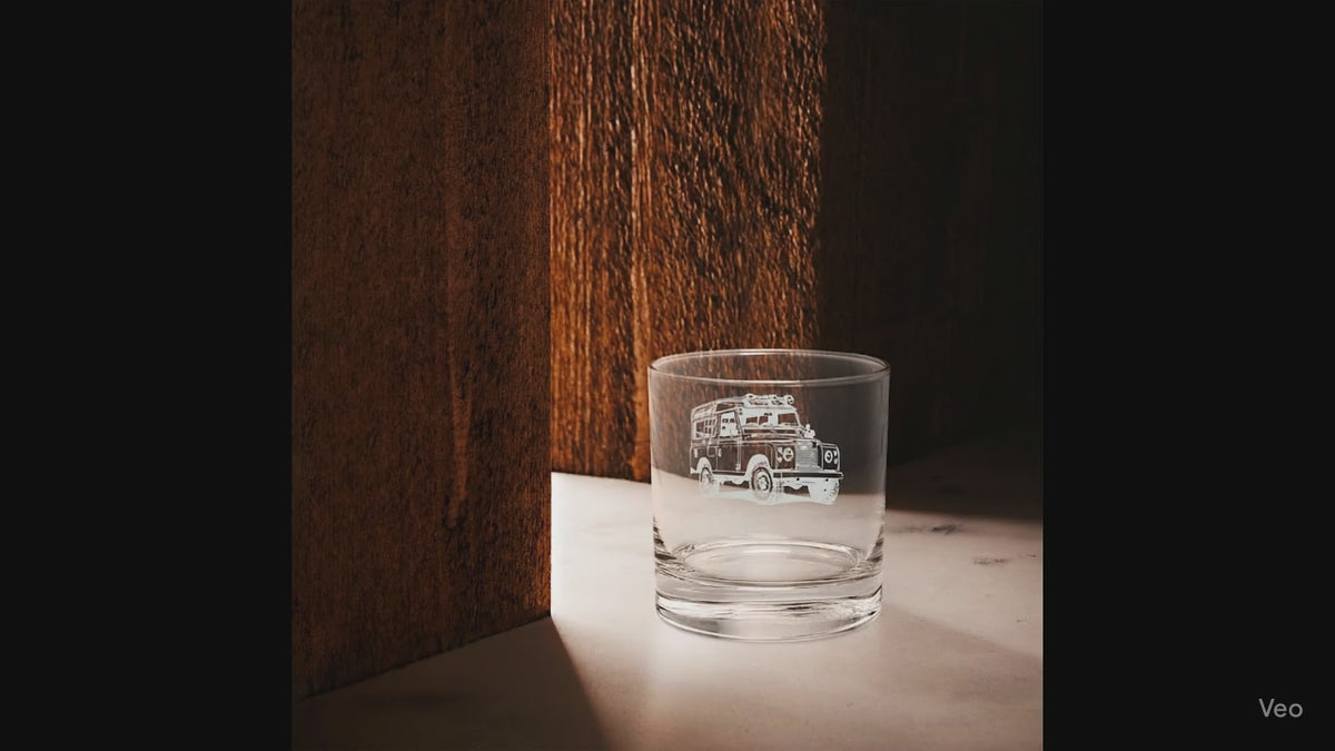 Series Rover Rocks Glass | Vintage Car Barware | Rover Lovers Drinkware | Unique Whisky Glass