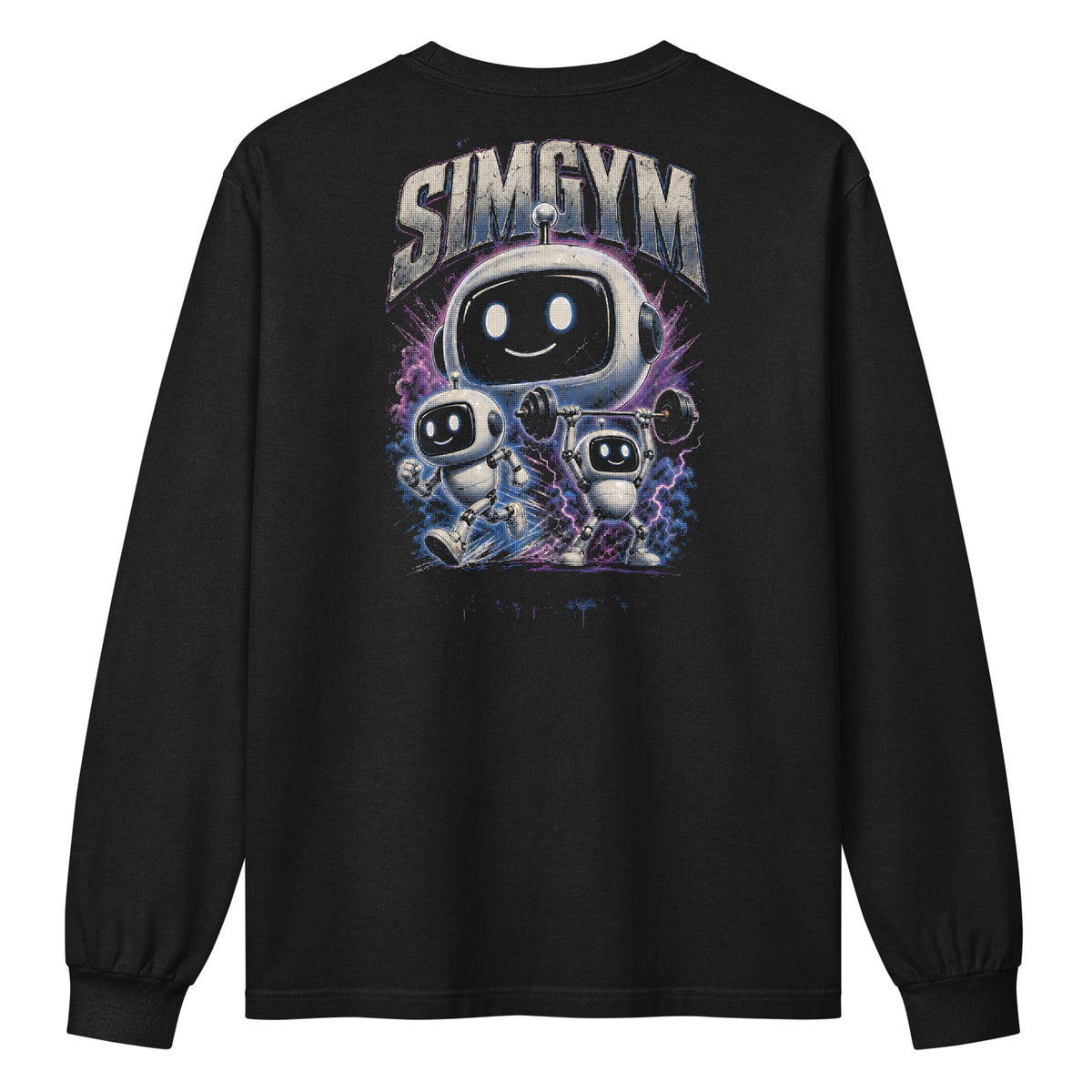 SimGym Robot Bootleg Long Sleeve in Black - back view