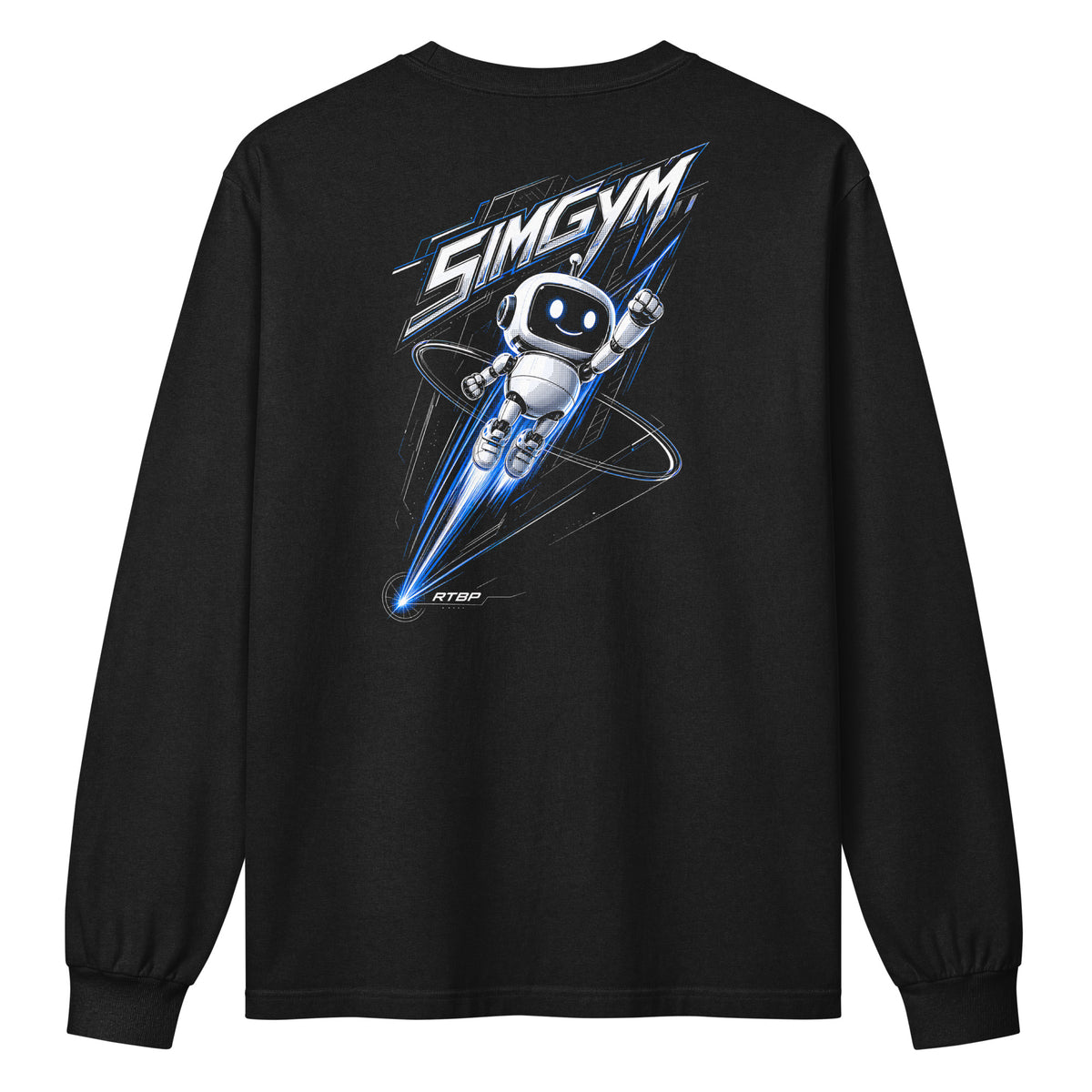 SimGym Vector Launch Long Sleeve in Black - back view