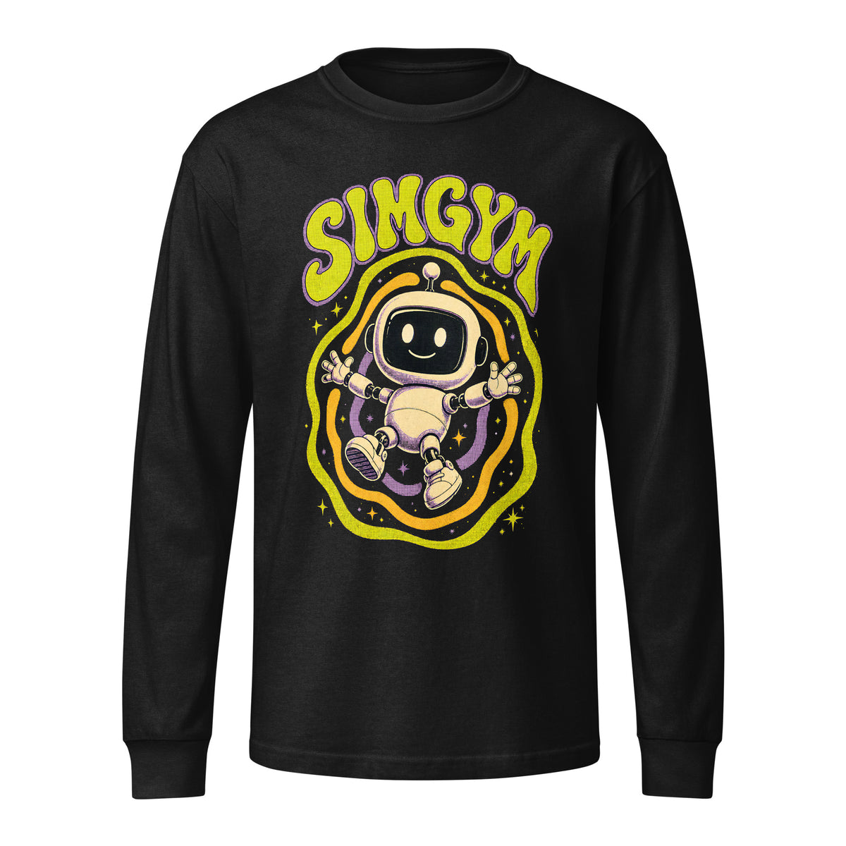 SimGym Orbit Long Sleeve in Black - front view
