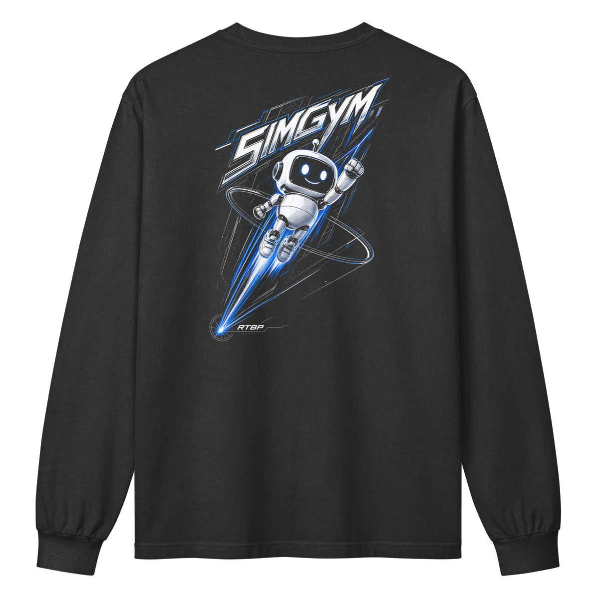 SimGym Vector Launch Long Sleeve in Washed Black - back view