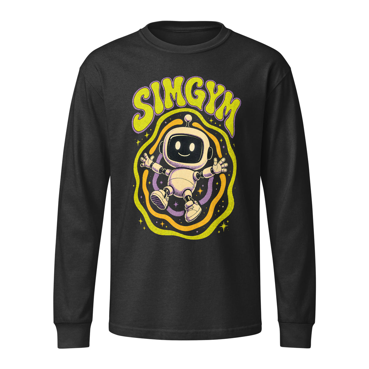 SimGym Orbit Long Sleeve in Washed Black - front view