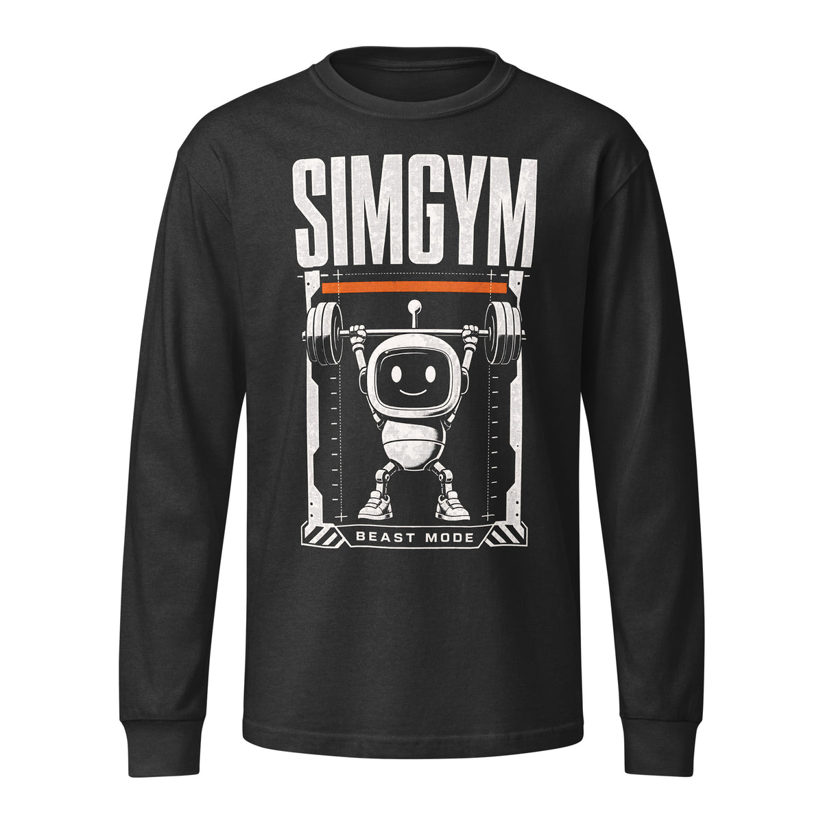 SimGym Load Frame Long Sleeve in Washed Black - front view