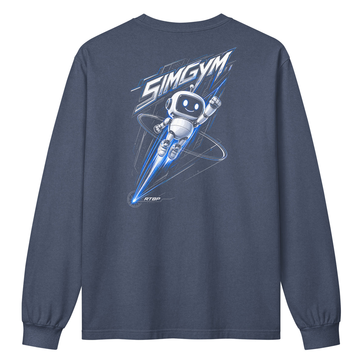 SimGym Vector Launch Long Sleeve in Washed Navy - back view