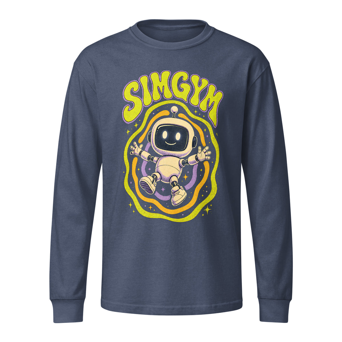 SimGym Orbit Long Sleeve in Washed Navy - front view