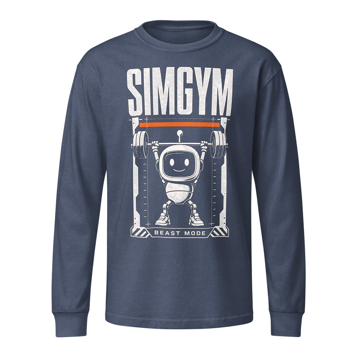 SimGym Load Frame Long Sleeve in Washed Navy - front view