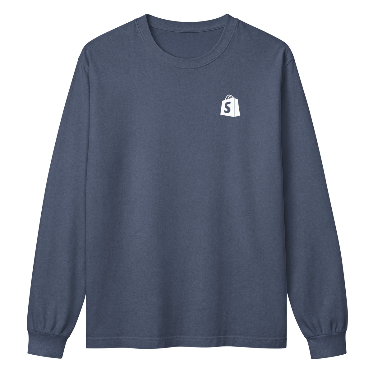 SimGym Robot Bootleg Long Sleeve in Washed Navy - front view