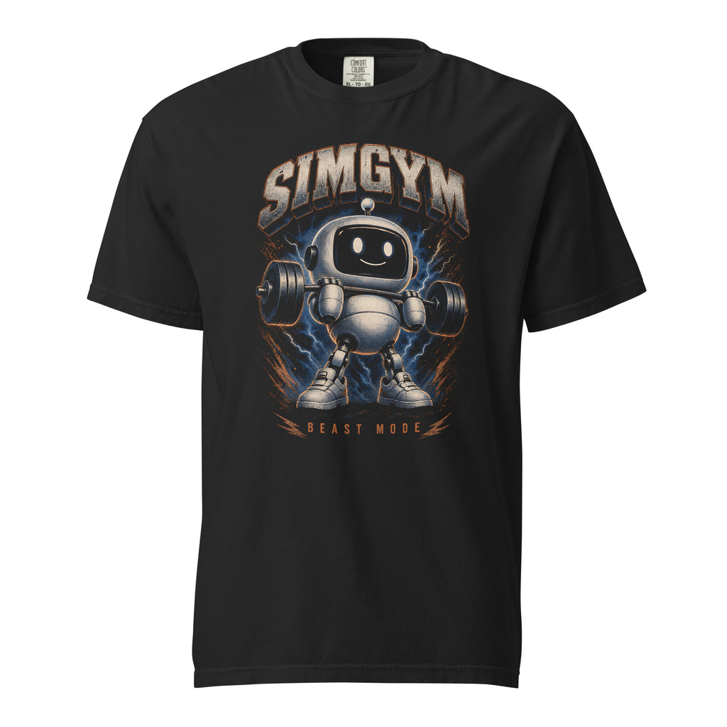 SimGym Beast Mode T-Shirt in Black - front view