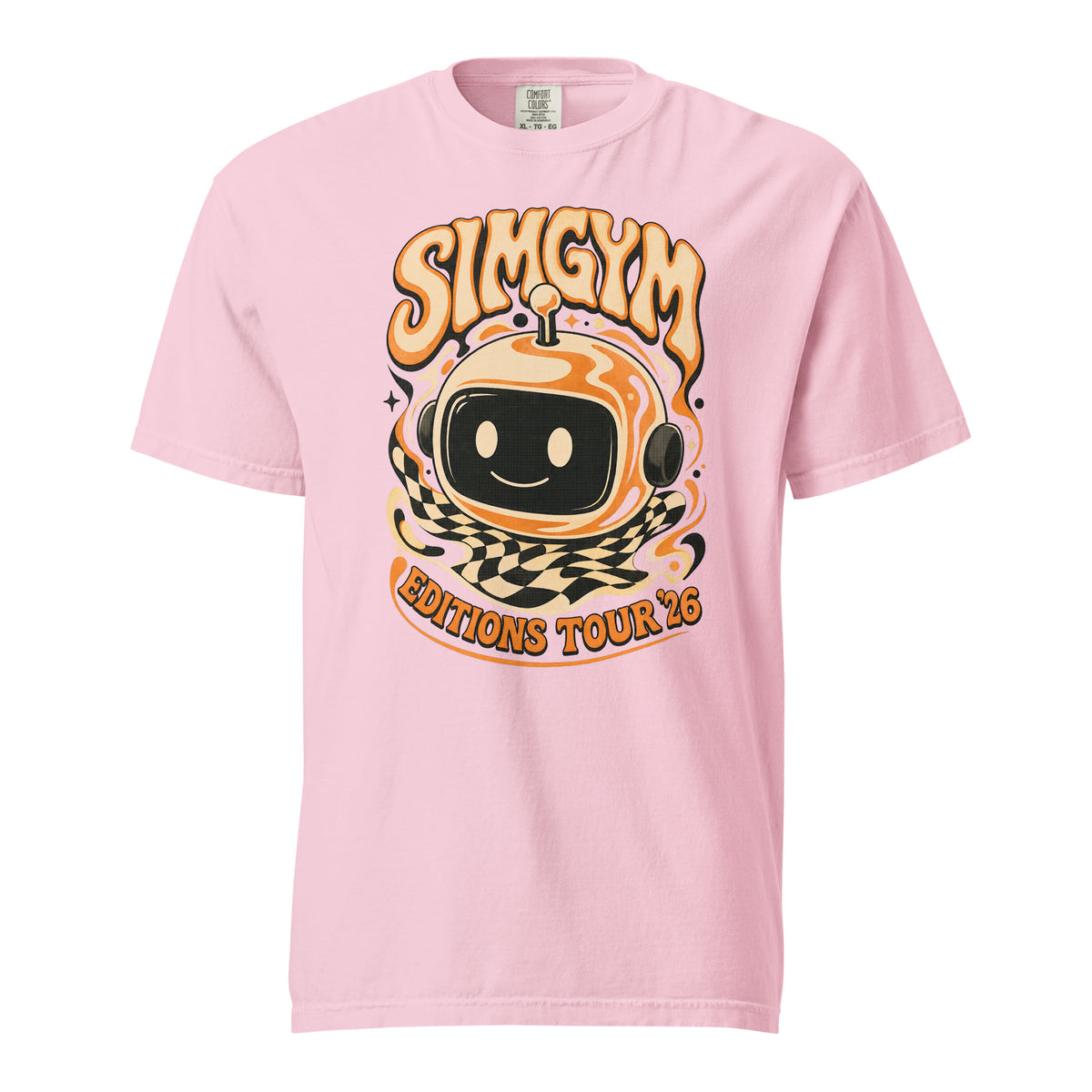 SimGym Liquid Grid T-Shirt in Blossom - front view