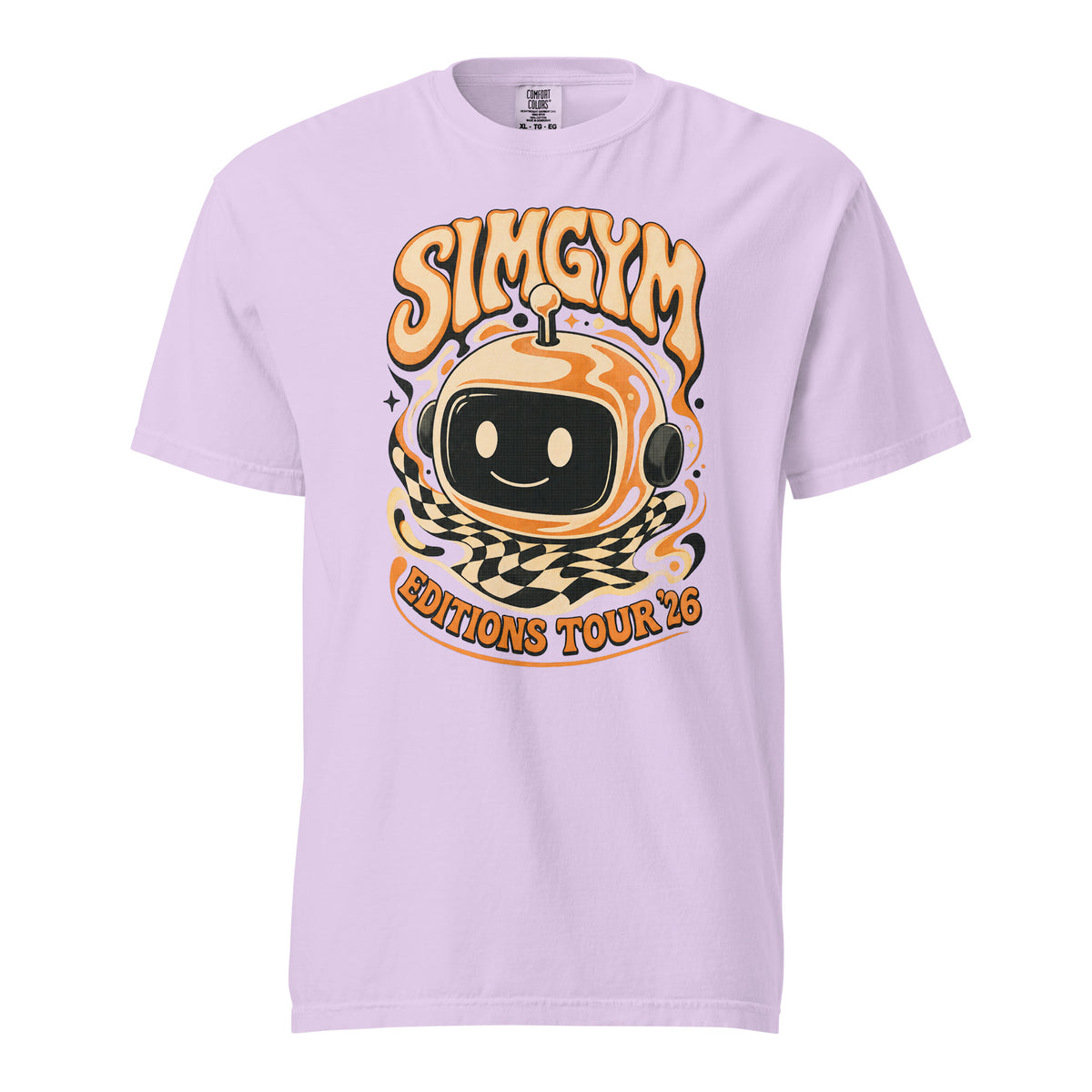 SimGym Liquid Grid T-Shirt in Orchid - front view