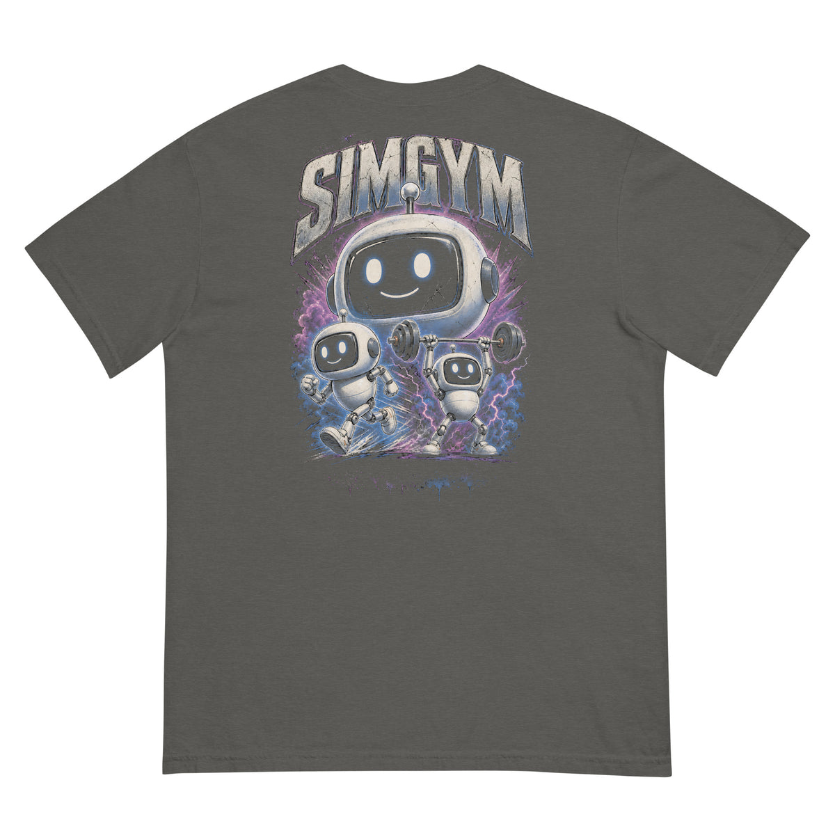 SimGym Robot Bootleg T-Shirt in Pepper - back view