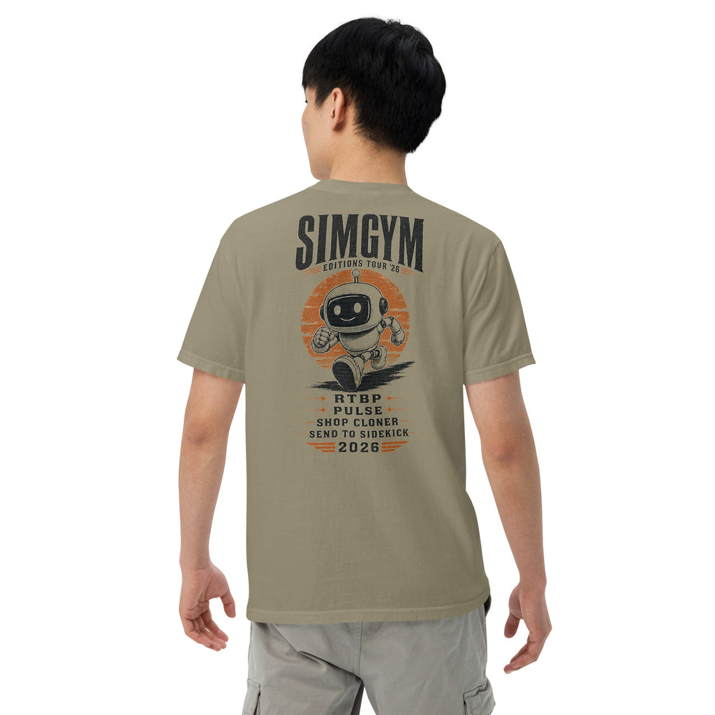 SimGym Editions Tour '26 T-Shirt in Sandstone - back view
