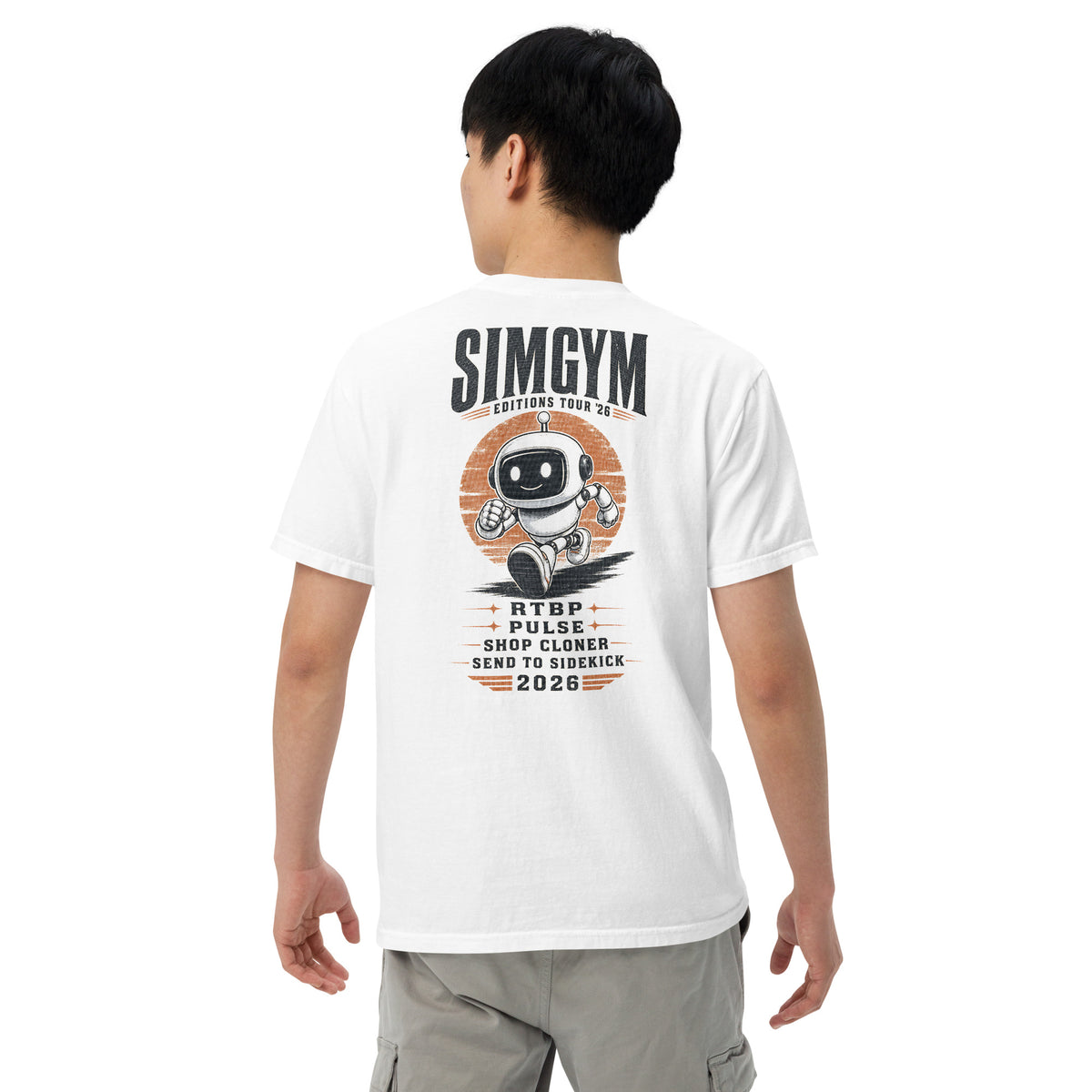 SimGym Editions Tour '26 T-Shirt in White - back view