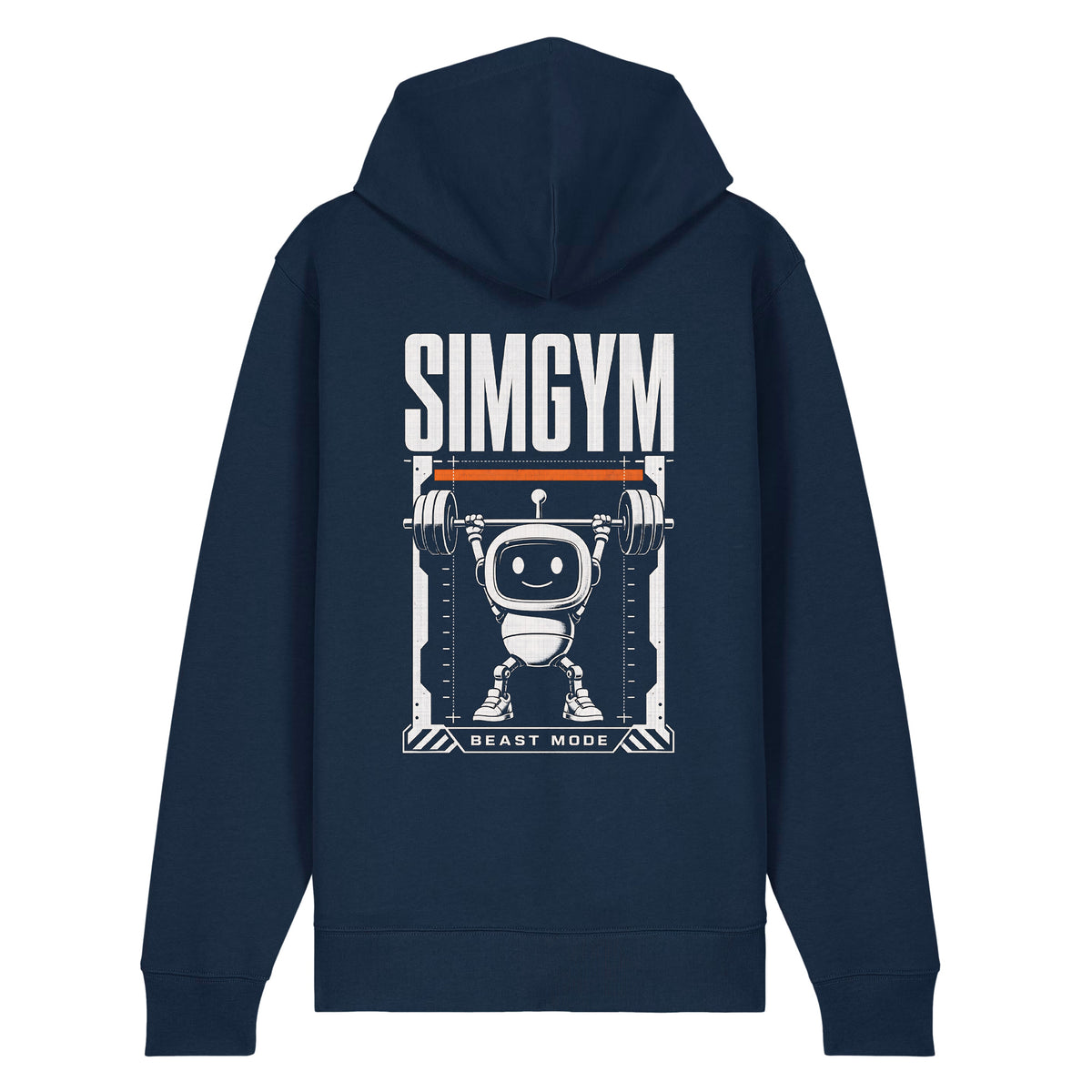 SimGym Load Frame Zip Hoodie in French Navy - back view