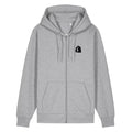 SimGym Echo Run Zip Hoodie in Heather Grey - front view