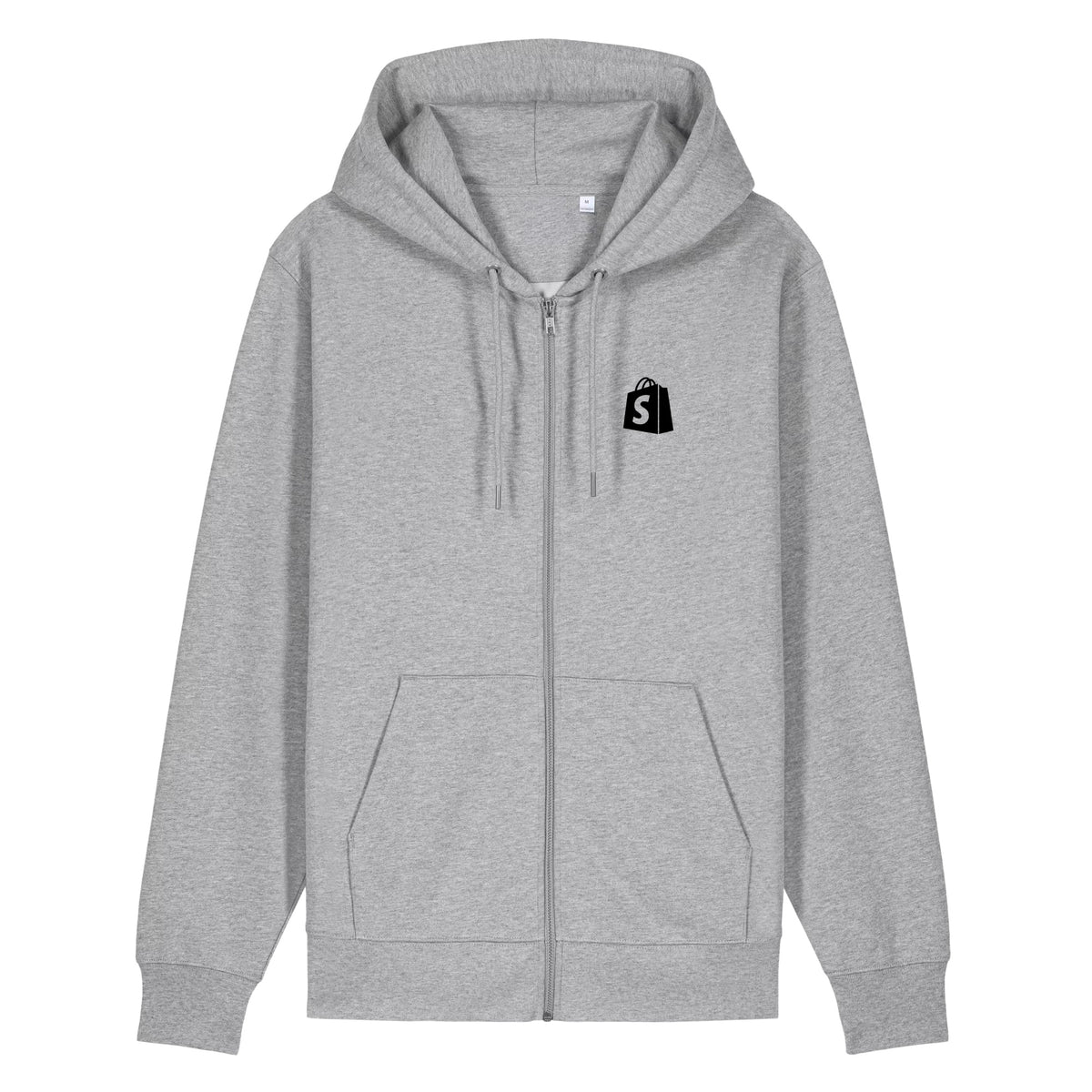 SimGym Feature Manifest Zip Hoodie in Heather Grey - front view
