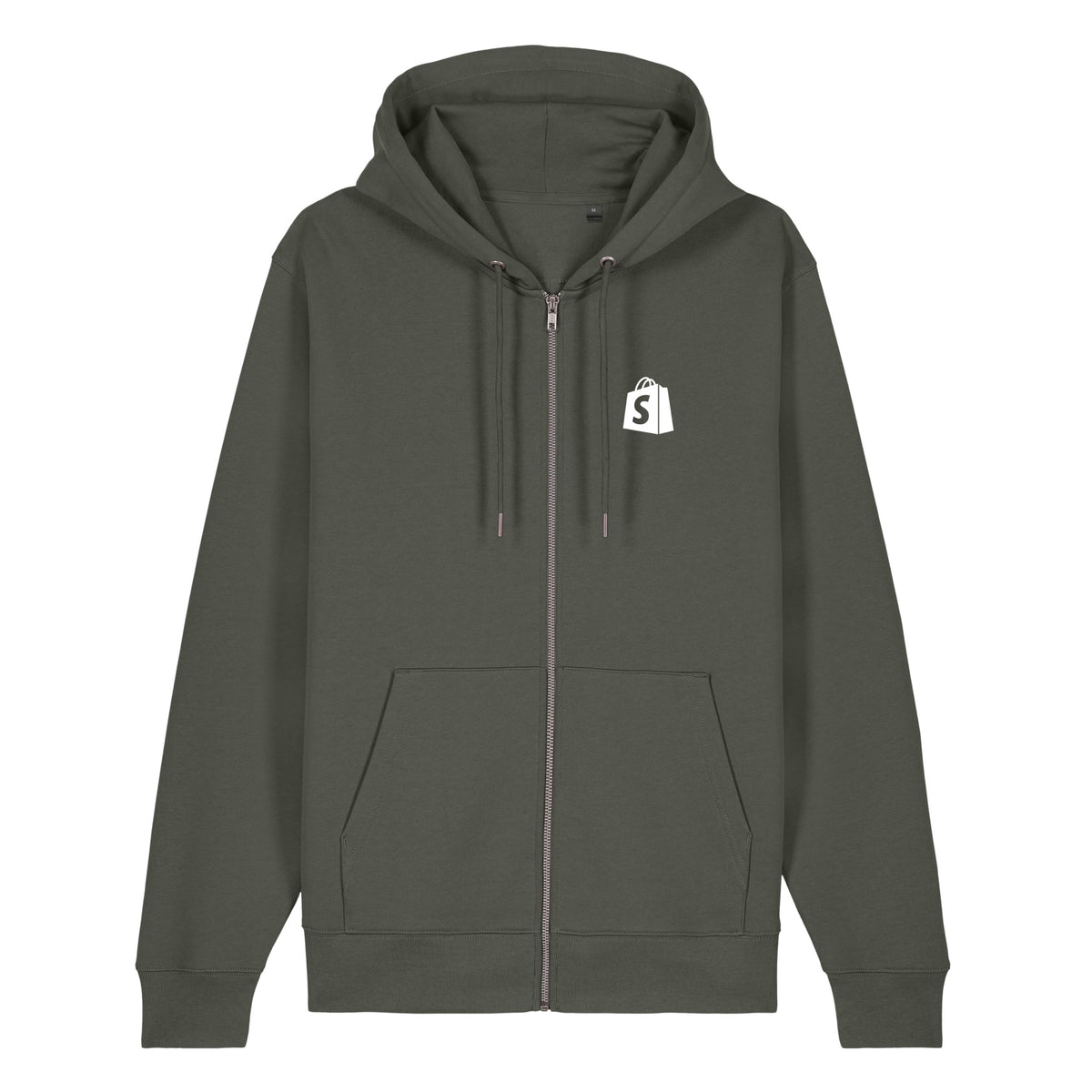 SimGym Vector Launch Zip Hoodie in Khaki Green - front view