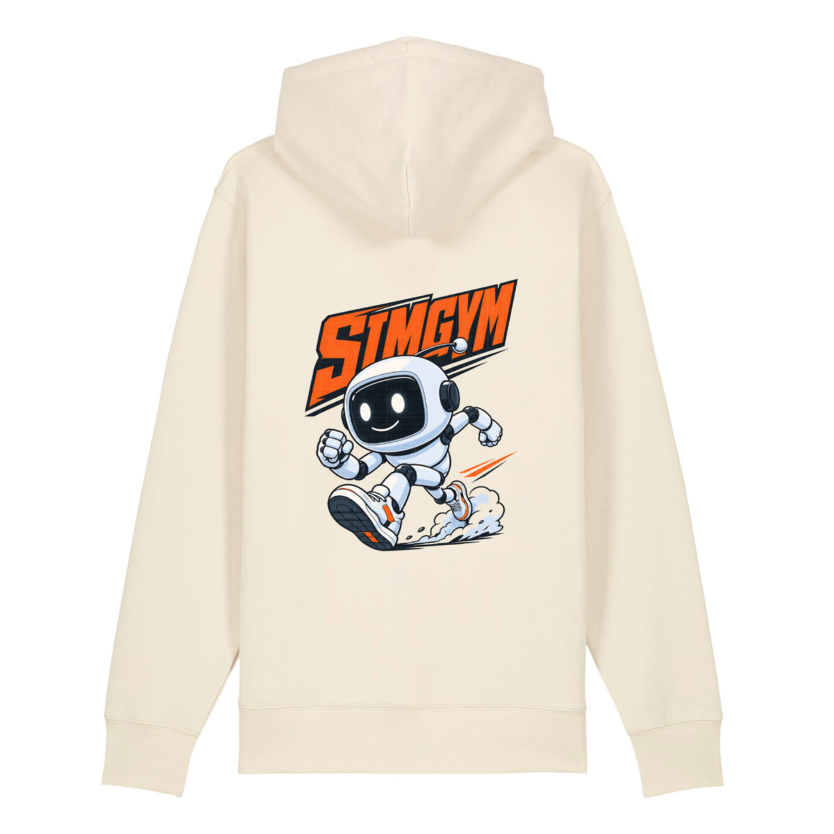 SimGym Sprint Zip Hoodie in Natural Raw - back view