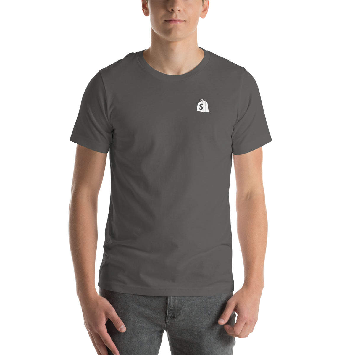 SimGym Vector Launch T-Shirt in Asphalt - front view