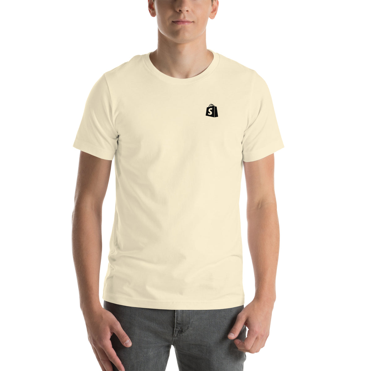 SimGym System Assembly T-Shirt in Natural - front view