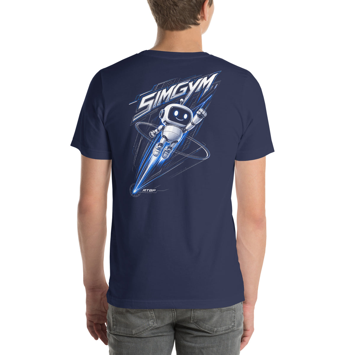 SimGym Vector Launch T-Shirt in Navy - back view