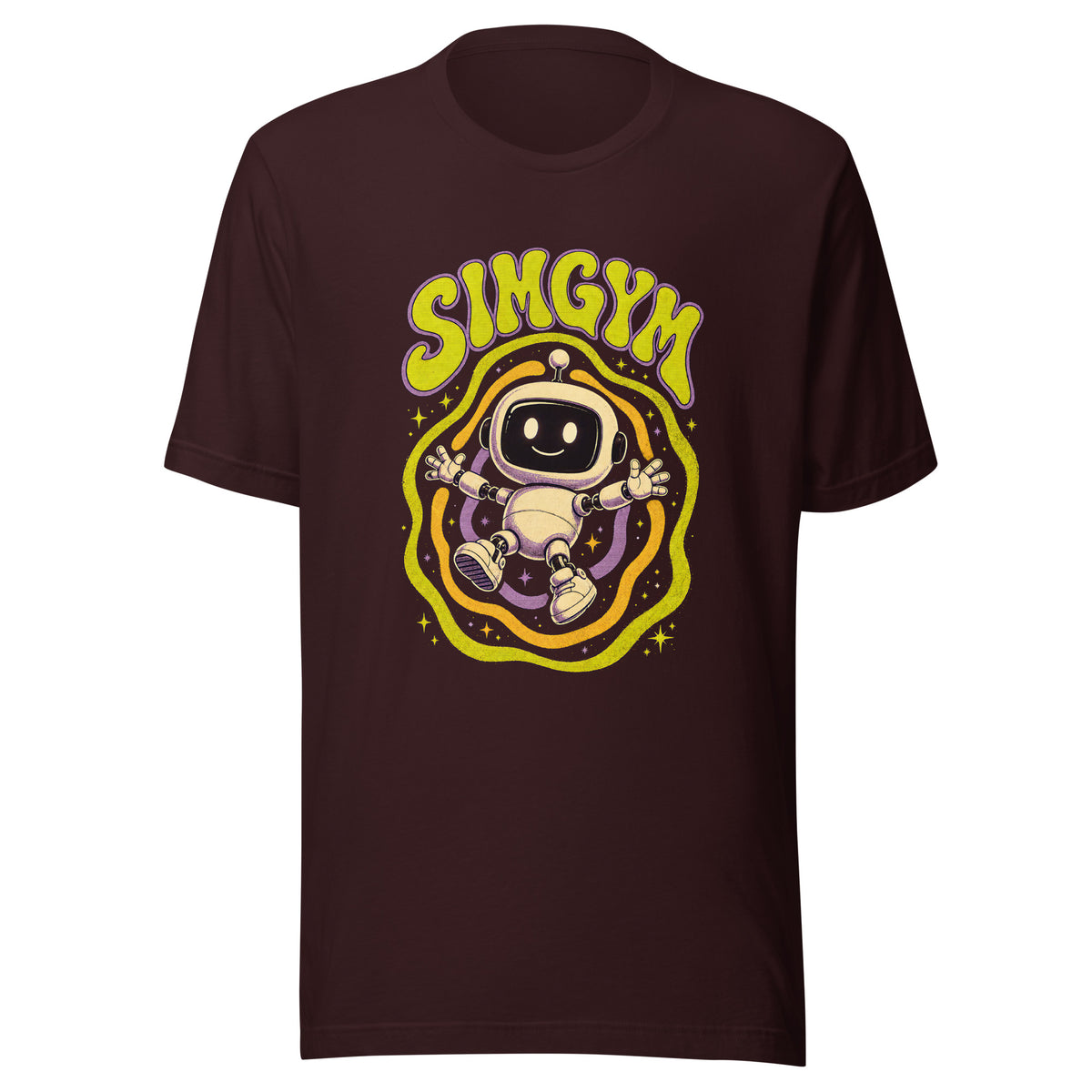 SimGym Orbit T-Shirt in Oxblood Black - front view