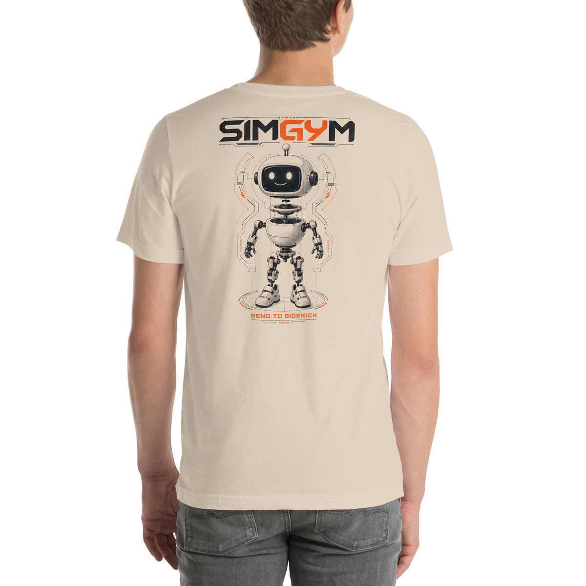 SimGym System Assembly T-Shirt in Soft Cream - back view