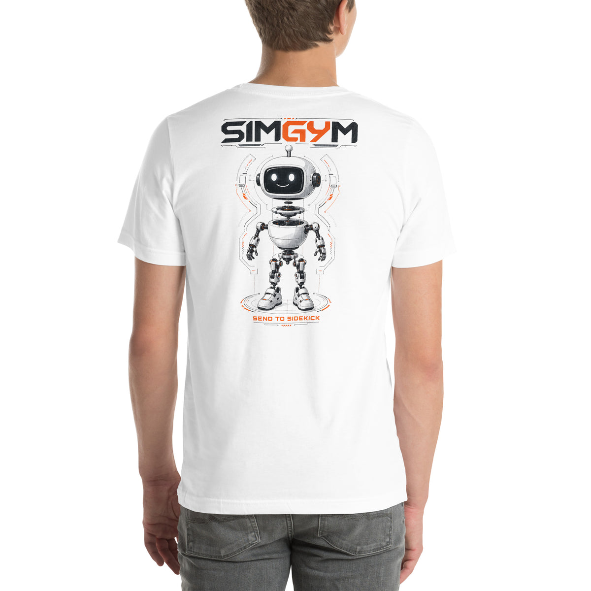 SimGym System Assembly T-Shirt in White - back view